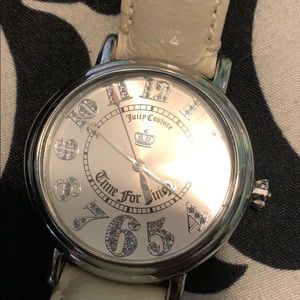 Juicy Couture White Leather Band Watch